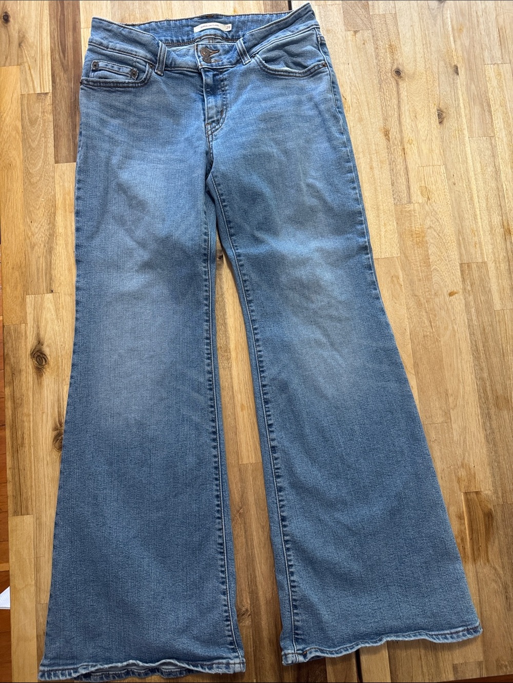 Levi's Light Blue Flared Wide-Leg Jeans
